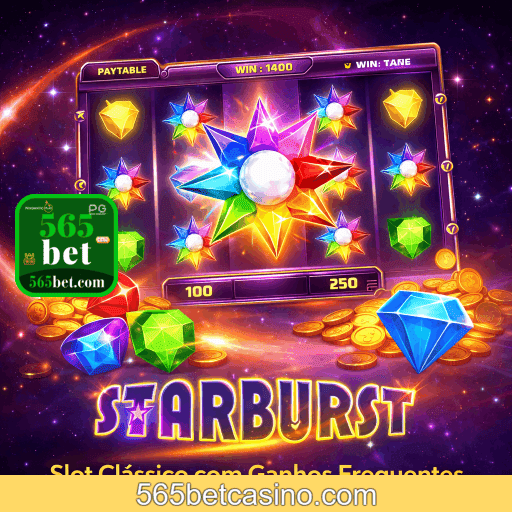 slots Starburst NetEnt com joias coloridas